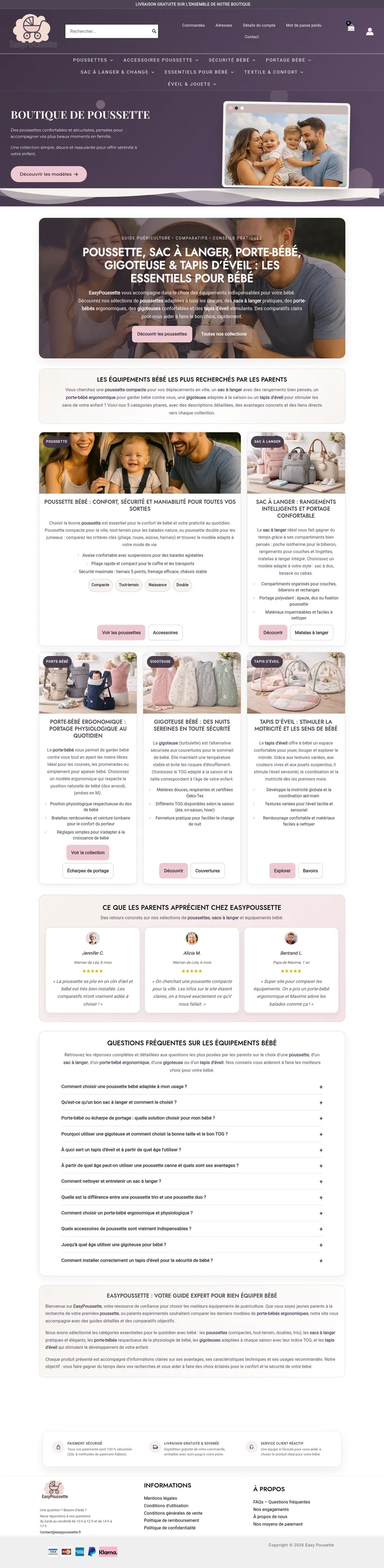 Boutique Easy Poussette